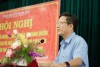 Ông Trần Nam Hưng, UVBTV Tỉnh ủy, Bí thư Thành ủy Tam Kỳ trao đổi tại hội nghị