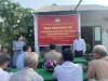 Ông Nguyễn Ba - UV BTV Thành uỷ, Chủ tịch Uỷ ban MTTQ Việt Nam thành phố phát biểu tại buổi trao tặng kinh phí