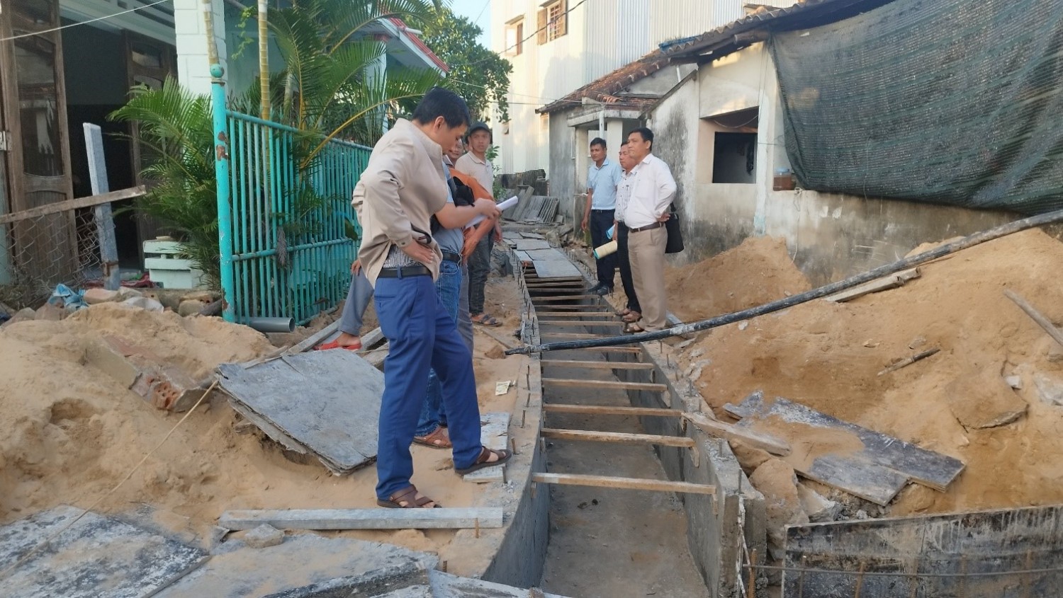 Ban GSĐTCCĐ giám sát công trình trên địa bàn xã Tam Thanh